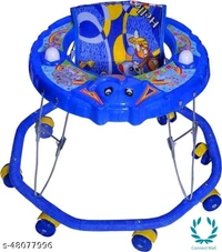 S.S Steelo Art Activity Walker With Parent Rod (Blue) - Standard, Blue, Cotton, Baby Mattresses, Multipack:1